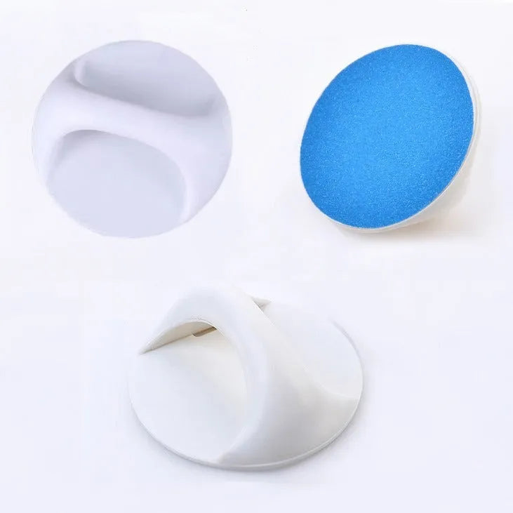 Square blue dog nail file board with ergonomic handle and sandpaper surface
