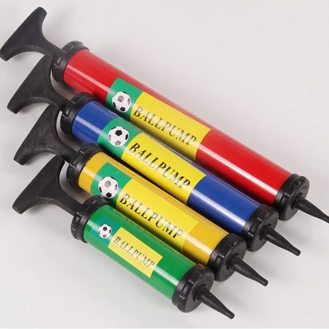 Plastic manual hand pump for inflating basketballs, volleyballs, footballs and balloons
