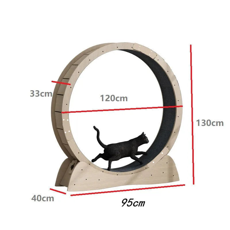 Large silent cat treadmill roller for indoor weight loss exercise with multilayer board construction