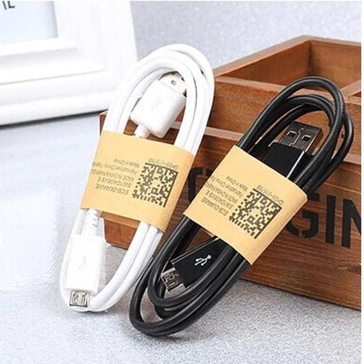 Black 1m Micro USB universal data cable with PVC wire for Android phones and tablets