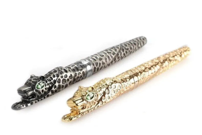 Embossed metal pen in Ancient Silver with OPP packaging, suitable as a business gift
