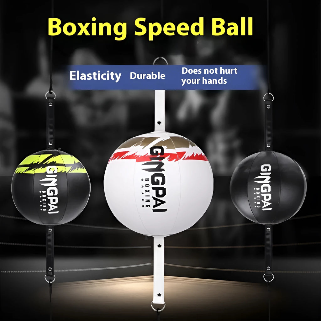 Hanging boxing speed ball for reaction training with PU construction in three colour options