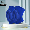 Thick sponge kneepad protection for volleyball dance hiking sports in black and blue colours