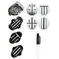 Golf putting alignment training tool with plastic scribers and drawing pens set