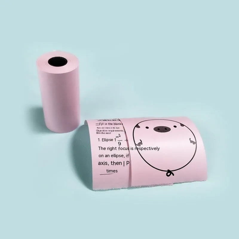 57x30mm thermal printing paper rolls in pink, yellow, and blue for wrong question books