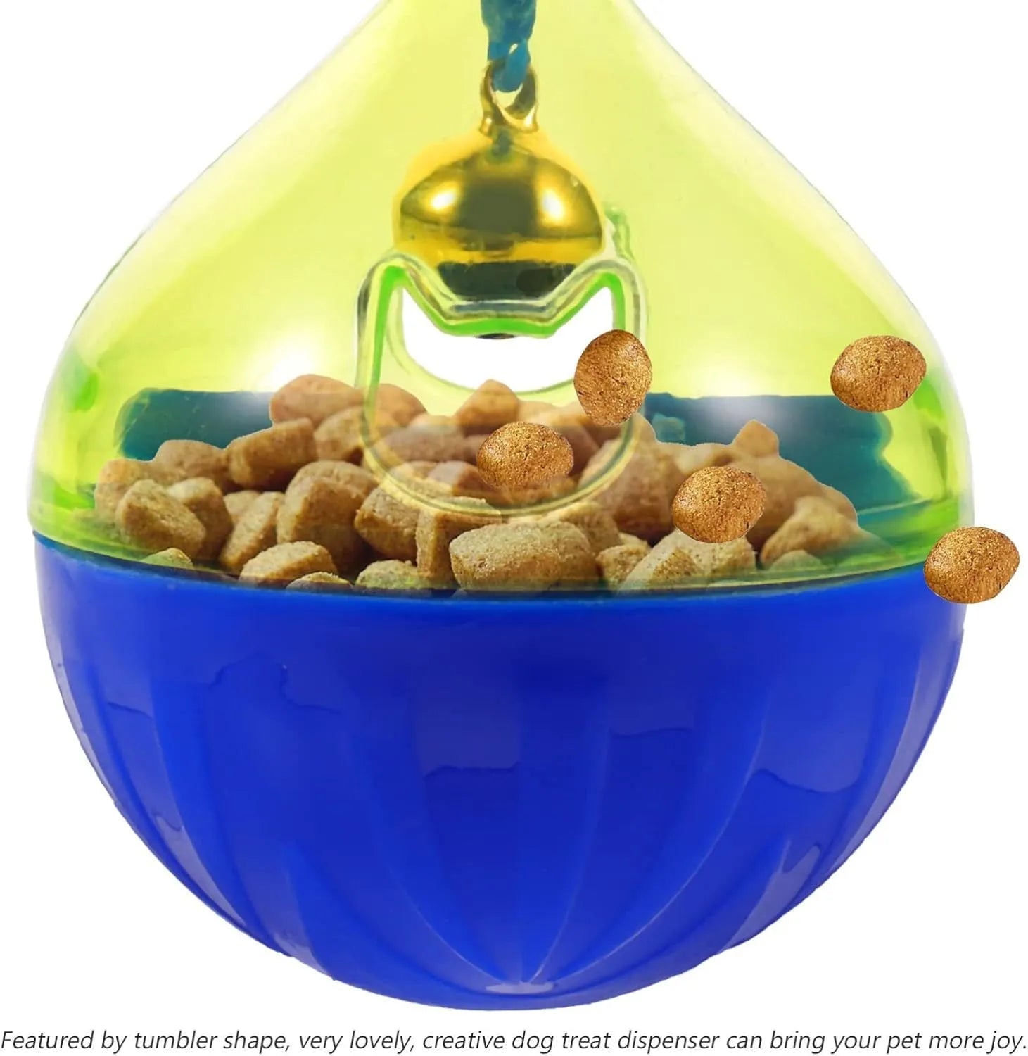 Interactive pet treat dispenser tumbler toy for dogs and cats