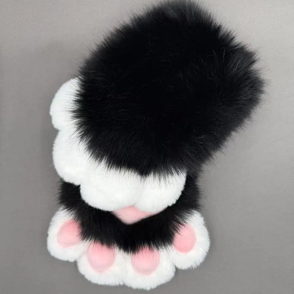 Colourful animal claw design cosplay gloves in nylon material with various colour pad options