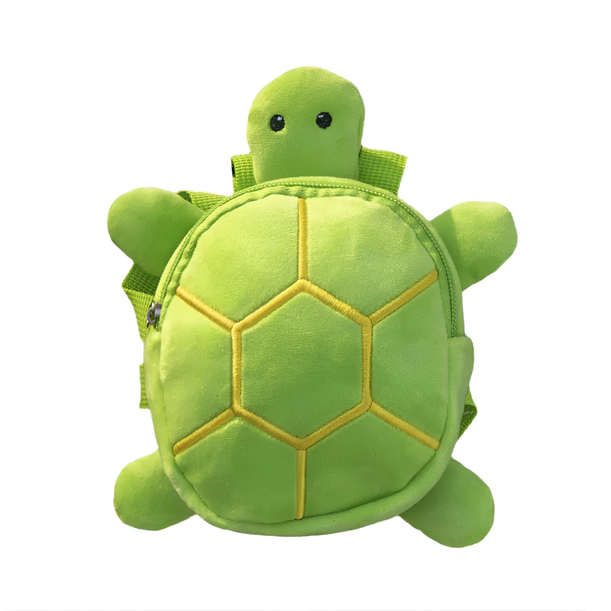 Turtle-shaped velvet pet backpack with integrated harness, metal zipper, and no-pull system for dogs and cats