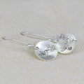 Silver retro bird flower women's earrings with leaf and animal zodiac elements on glossy round zinc alloy