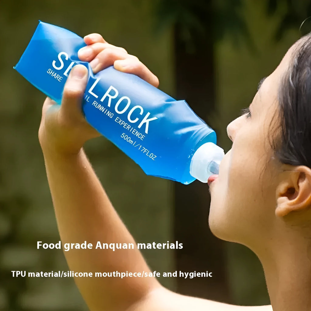 Portable plastic drinking straw for mountain biking and climbing off-road use