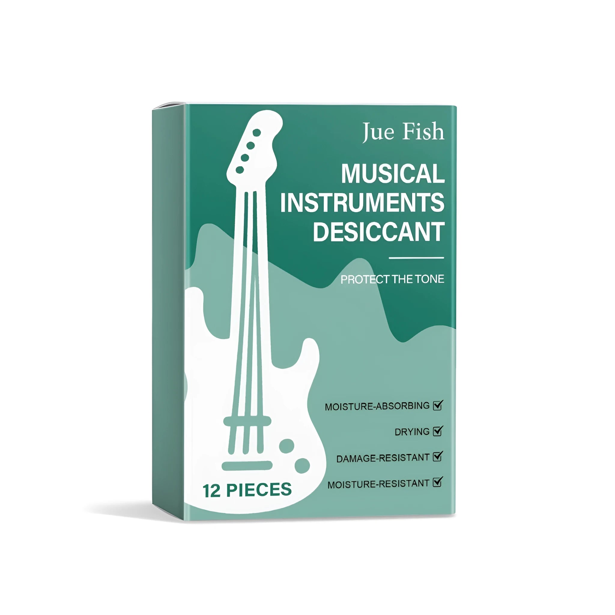 Single musical instrument desiccant pack containing calcium chloride and wood pulp