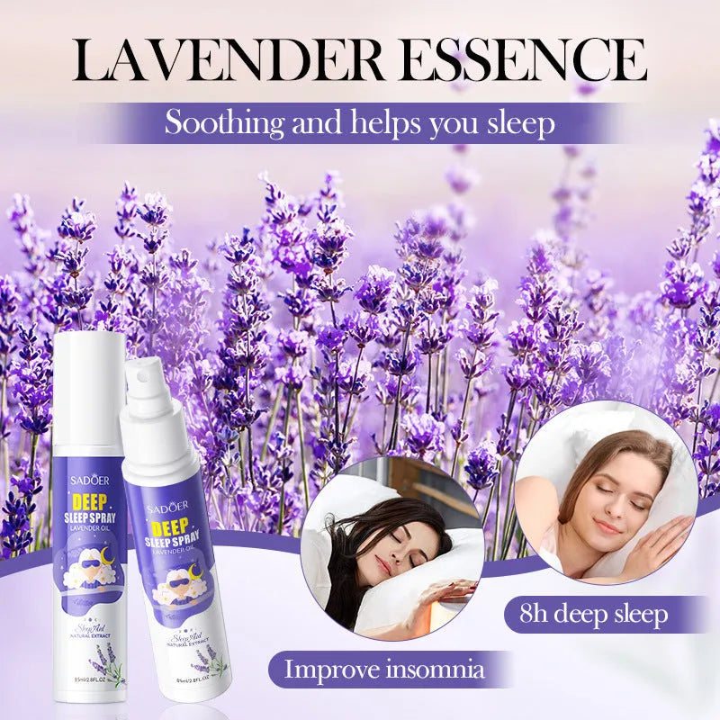 Fatigue relief sleep spray 85ml bottle with universal skin type formula for relaxation