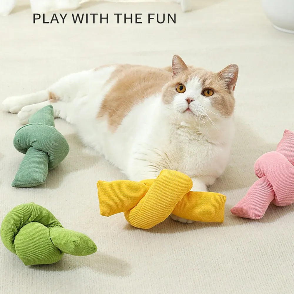 White knotted cotton rope dog toy with sturdy knots for tug of war and chewing
