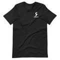 Black loose-fit cotton summer T-shirt with short sleeves and round neck