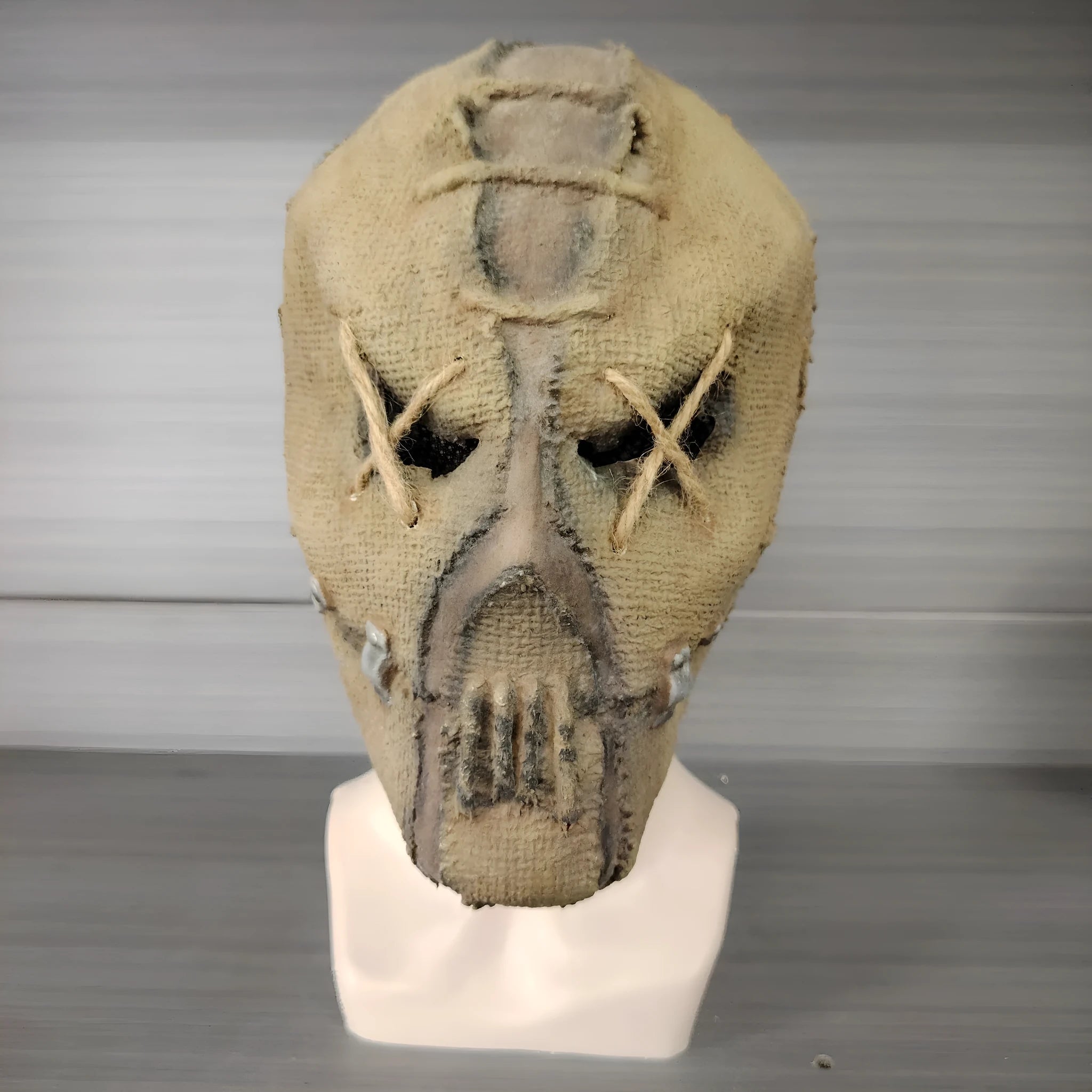 Latex horror mask with scar skull design for Halloween costumes