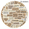 Tear English decorative stickers for laptops in PVC material measuring 4-7cm