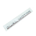 ABS plastic performance label sticker for Tesla Model 3 bumper in matte black and silver colour options.