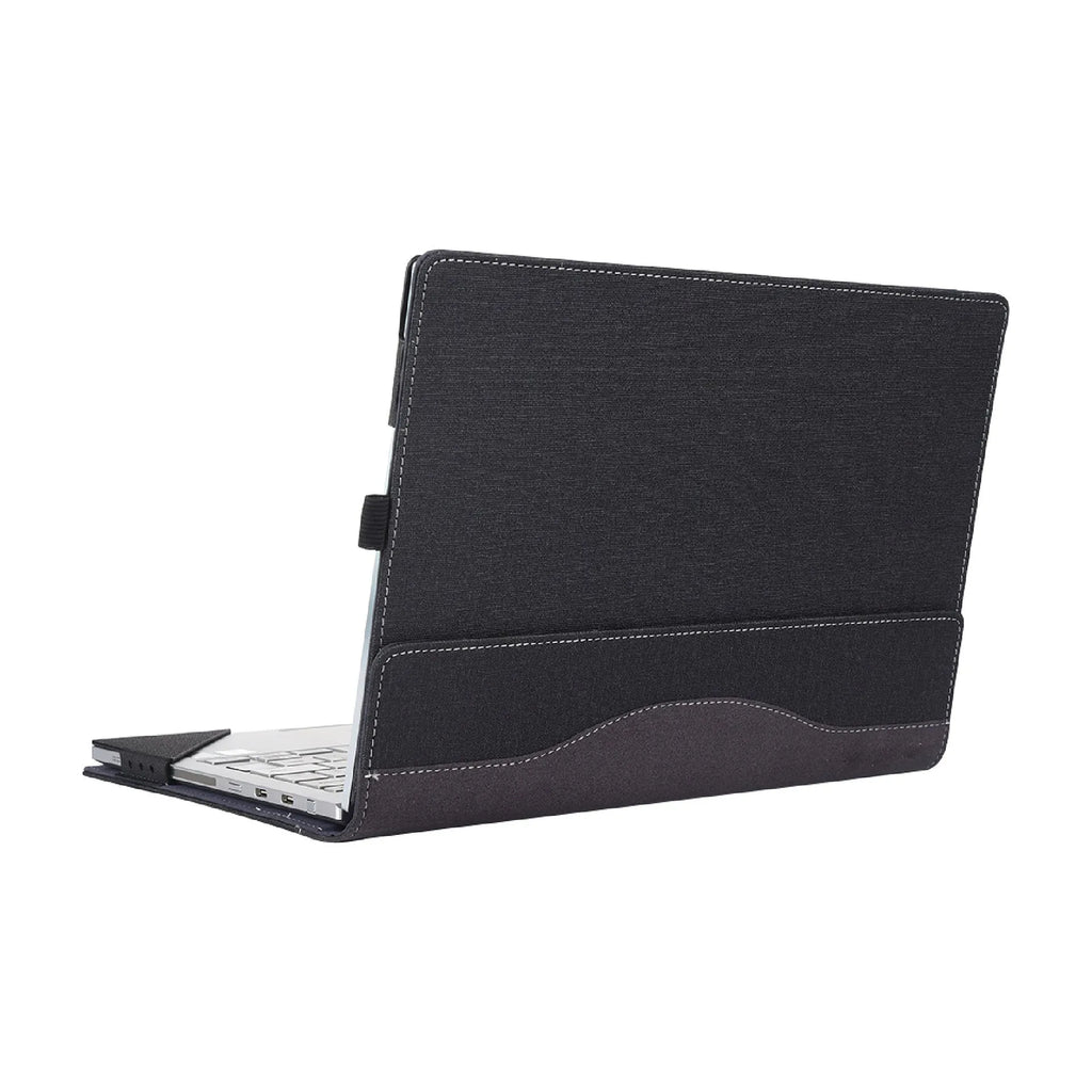 Black imitation leather protective sleeve for Microsoft Laptop6 laptop with bracket design