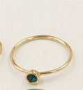 14K gold plated knuckle ring with cubic zirconia stones in multiple colours for DIY jewellery making