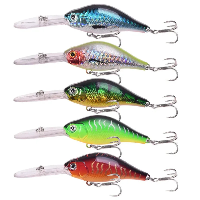 10.5cm floating rock minnow fishing lure with long tongue board in various colour options