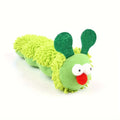 Green interactive plush cat toy pillow with rechargeable electronic mechanism