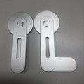 Aluminium alloy magnetic desktop bracket for Apple 12, black, with CNC anodised finish, shown on desk