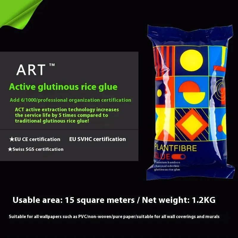 Three rolls of Glue E glutinous rice wallpaper adhesive paste for wall covering installation