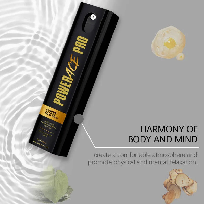 Men's 10ml body moisturising spray bottle measuring 2.6cm with natural extracts