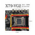 X79-VG2 desktop motherboard with LGA 2011 CPU socket, PCIe 16X slot, DDR3 memory slots, and M.2 connector.