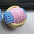 Handmade 5cm cotton cat plush toy in blue powder, green blue, or pink green colours