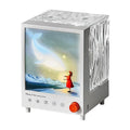 Aurora Treasure Box atmospheric projection lamp projecting Star Sea Whale light pattern on a dark wall.