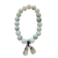 Natural emerald jade hanging bracelet with geometric shapes and Maitreya Buddha elements