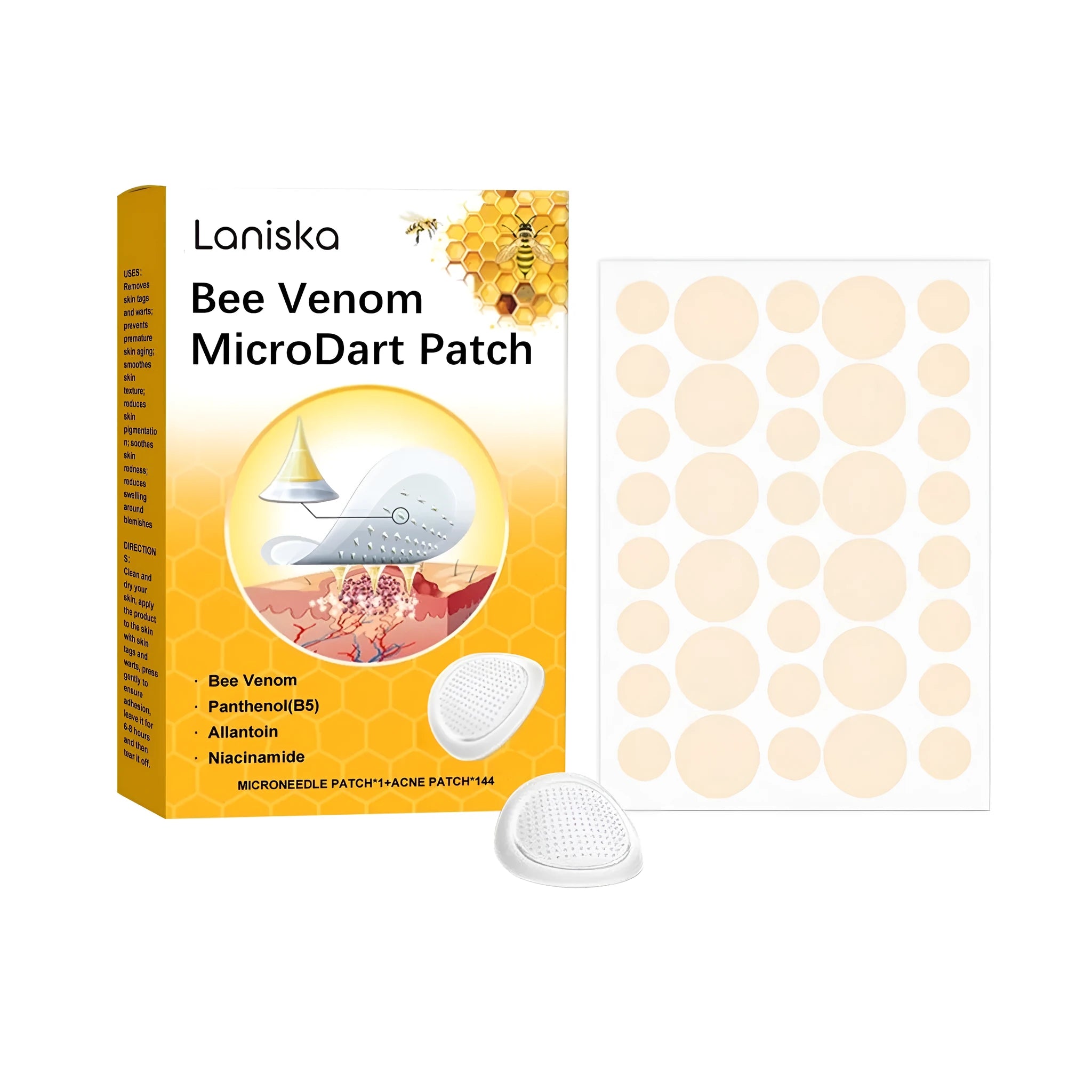 Microdart wart removal patch pack with 144 treatment patches for hands and feet
