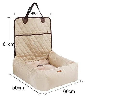 Pet car nest mat in black non-slip Oxford cloth with waterproof surface for dogs