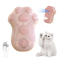 Blue self-cleaning silicone cat steam brush with release button for pet grooming