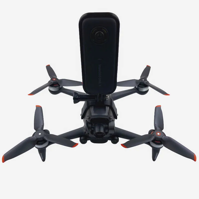 3D printed FPV drone expansion bracket for mounting GoPro action cameras with sponge protection