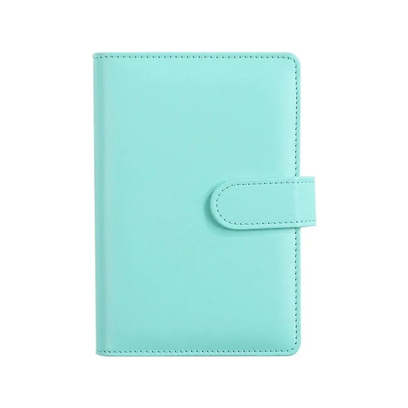 A5 PU leather notebook shell with zipper closure in a solid colour, shown closed.