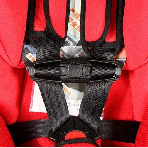 Black plastic buckle for child car seat 5-point safety harness measuring 14.5cm by 4cm