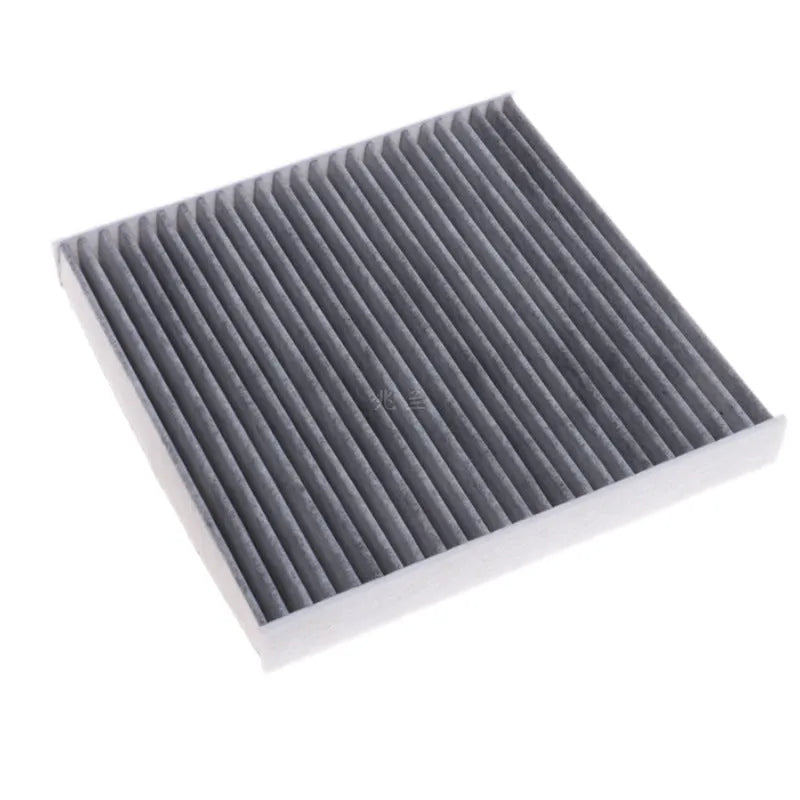 Grey air conditioning filter element for Geely cars, measuring 215mm by 210mm.