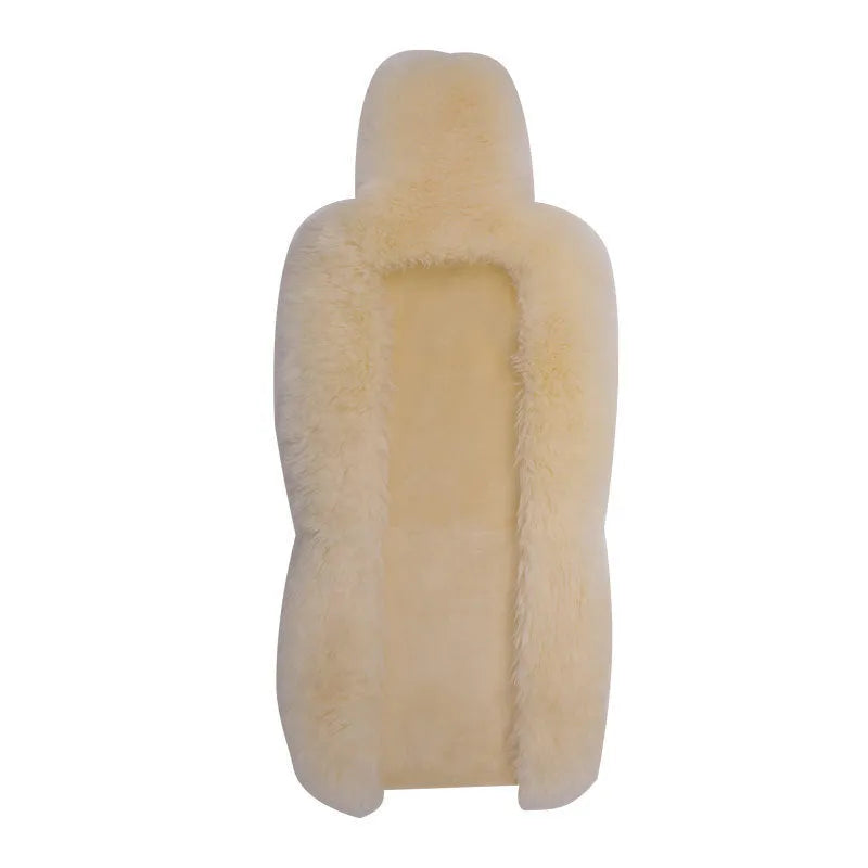 Purple plush fleece car seat cushion for two seats with thick high-low hair texture