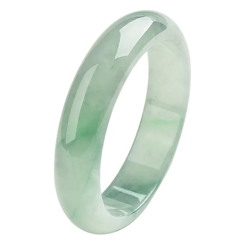 Natural jade bracelet light sun green colour unisex sizes 53 to 64