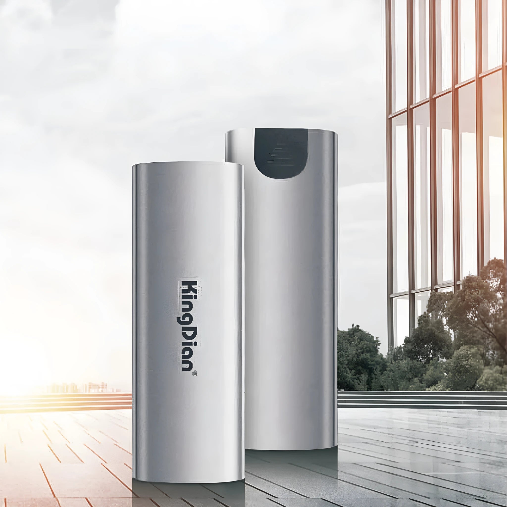 Grey USB3.0 mobile SSD for direct phone connection with capacity options from 120GB to 1TB