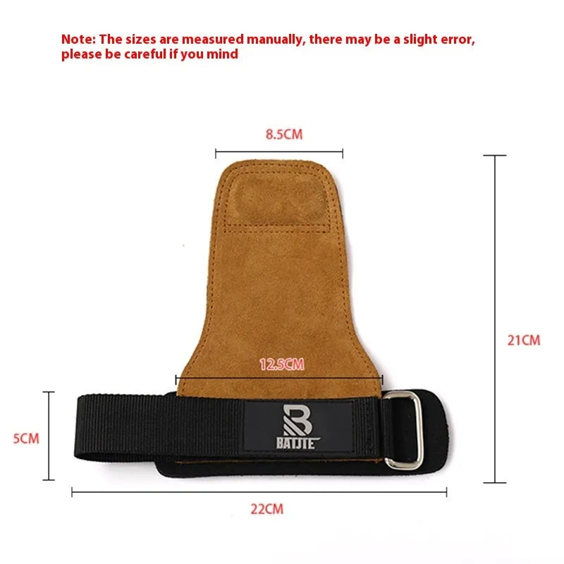 Brown fitness wrist protector for horizontal bar exercises including pull-ups and push-ups