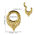 Stainless steel drop-shaped ear extender jewellery with a round hanging egg and totem design.