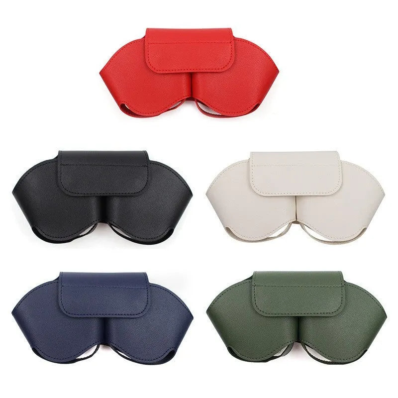 AirPods Max protective case in PU leather showing colour options: black, red, white, green, blue