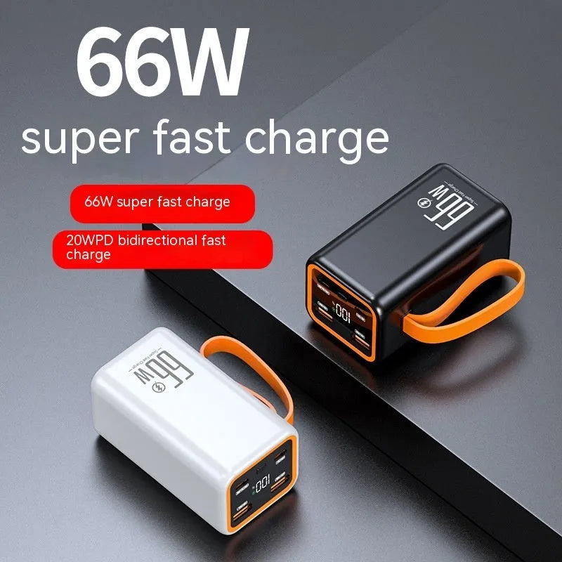 20000 MA fast charge power bank in black or white with creative design