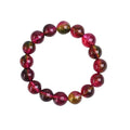 Women's watermelon crystal bracelet showing pastoral design elements on wrist, available in 6mm, 8mm, 10mm, and 12mm sizes.