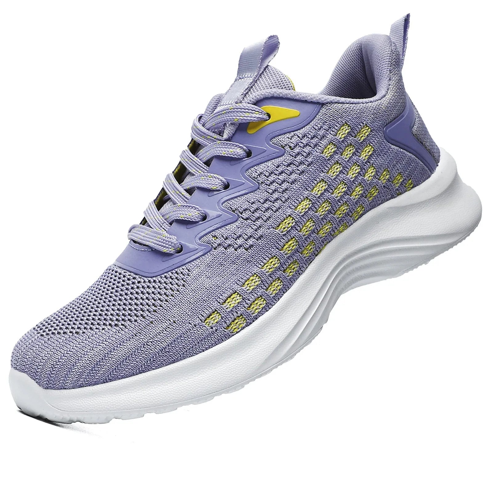 Women's Flyknit running shoes in lavender purple with EVA sole and mesh upper
