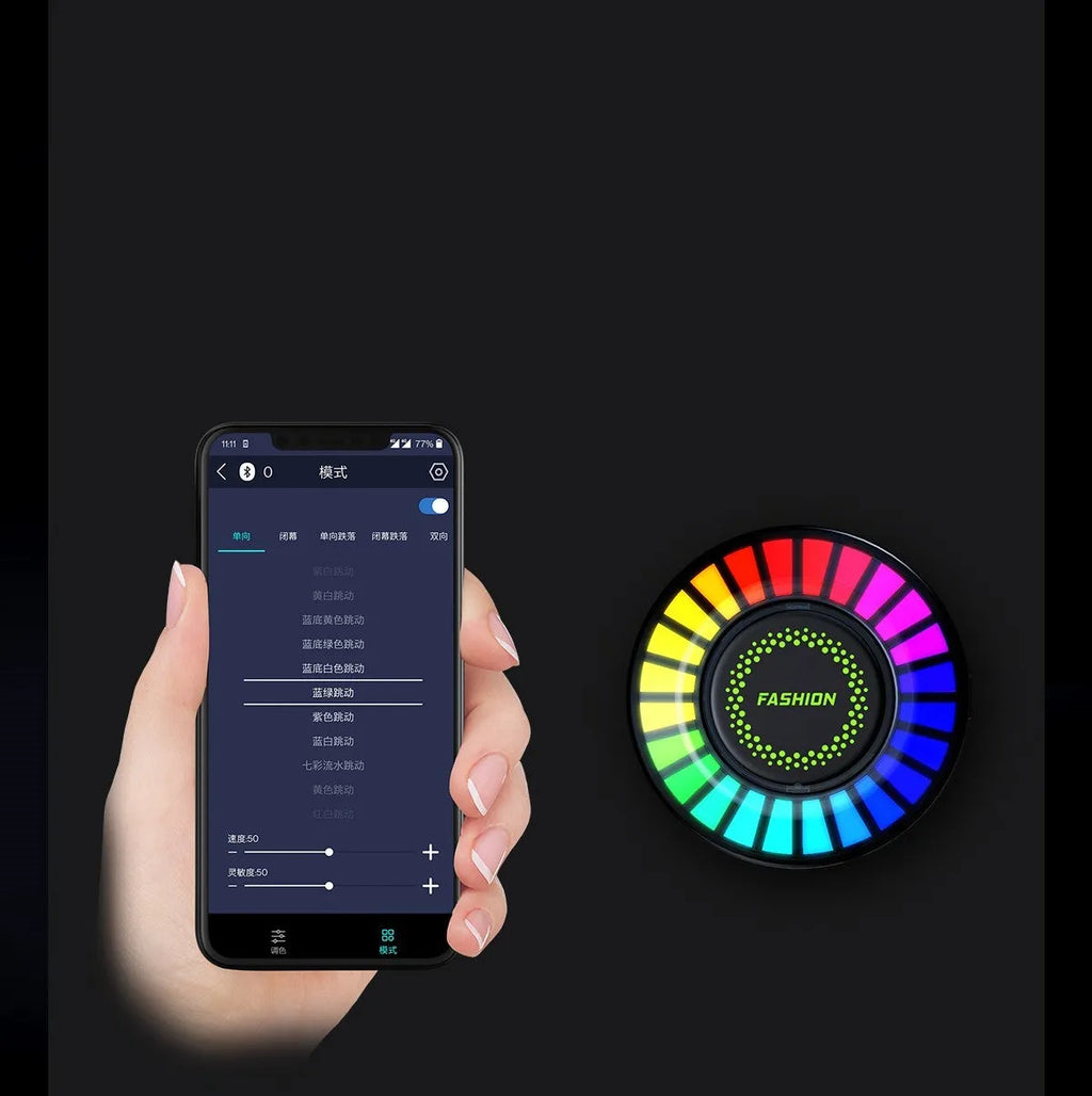Car air vent atmosphere light with RGB lighting and aromatherapy diffuser