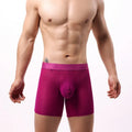 Men's lace mesh boxers in low-waist design with geometric pattern on quick-drying nylon fabric